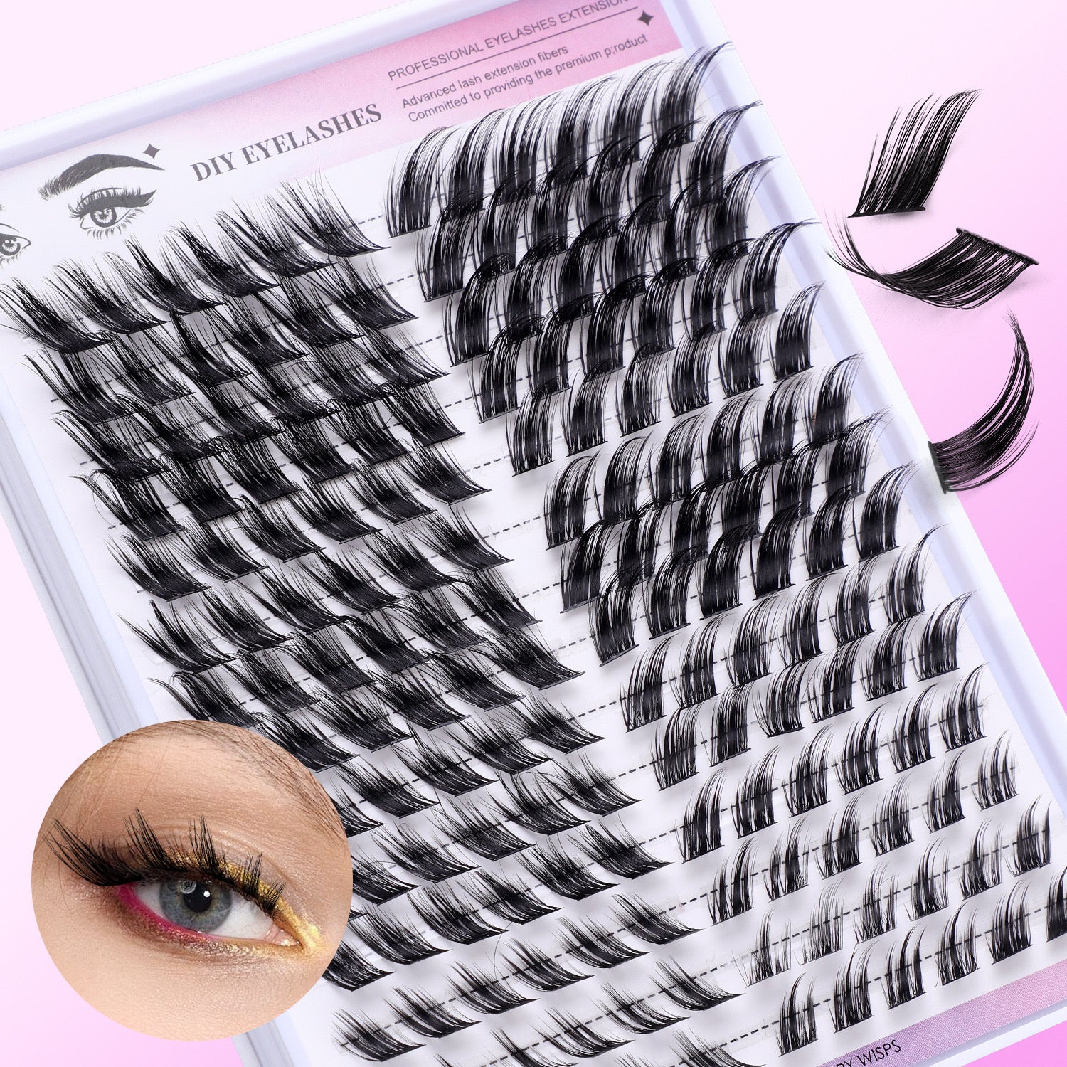 Smart Fox - Section Cluster False Eyelash set 168pcs