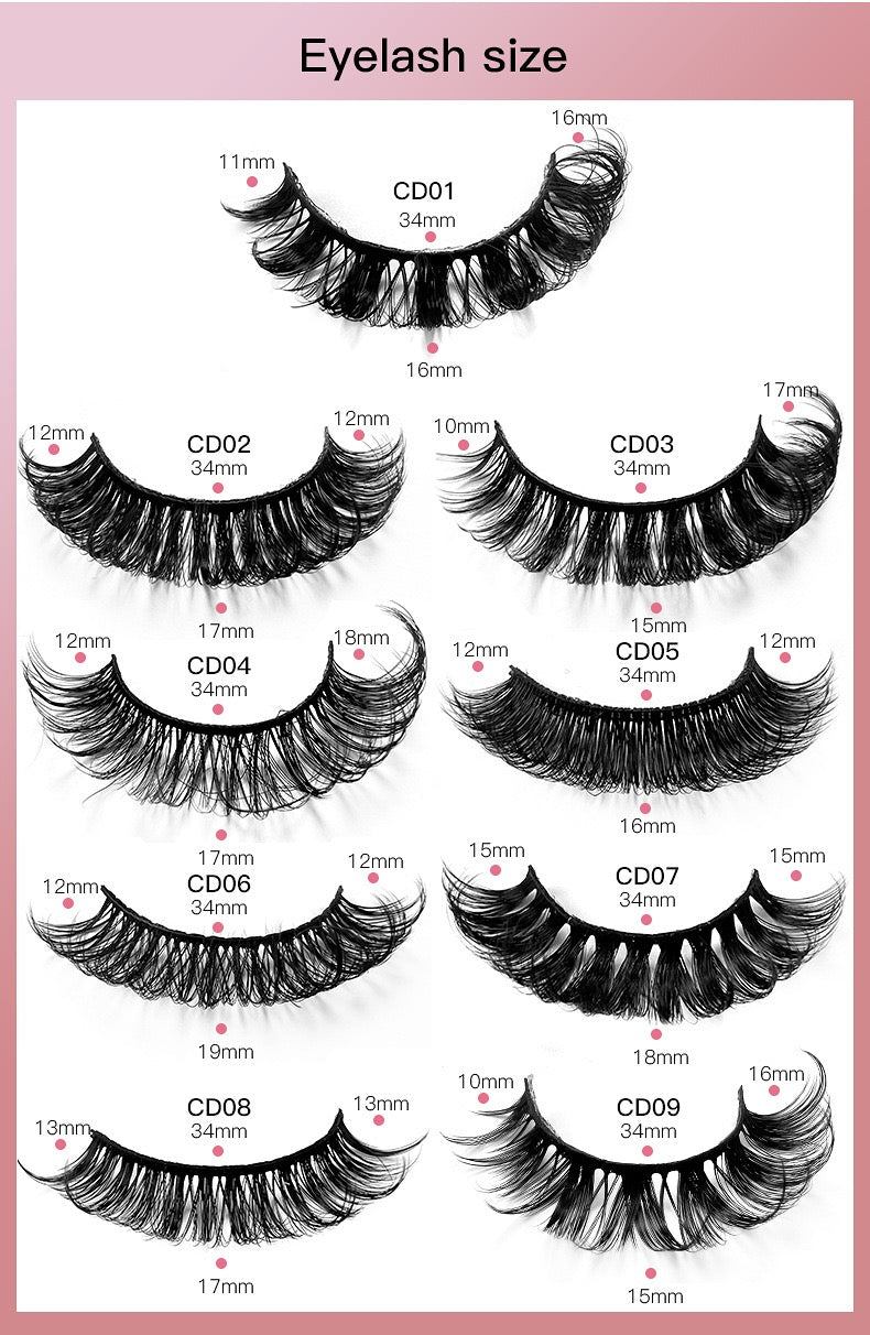 Party queen-10pcs-Luxuriant thick shape false eyelashes, enhance the high-grade eye makeup