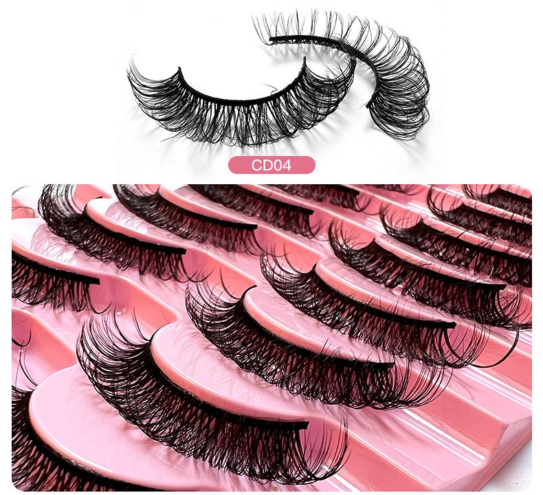 Party queen-10pcs-Luxuriant thick shape false eyelashes, enhance the high-grade eye makeup