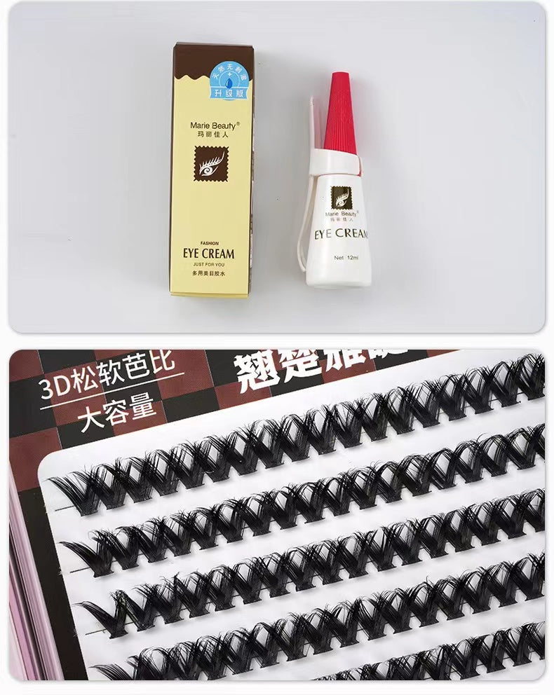 Curl D-single cluster thick false eyelashes 264pcs