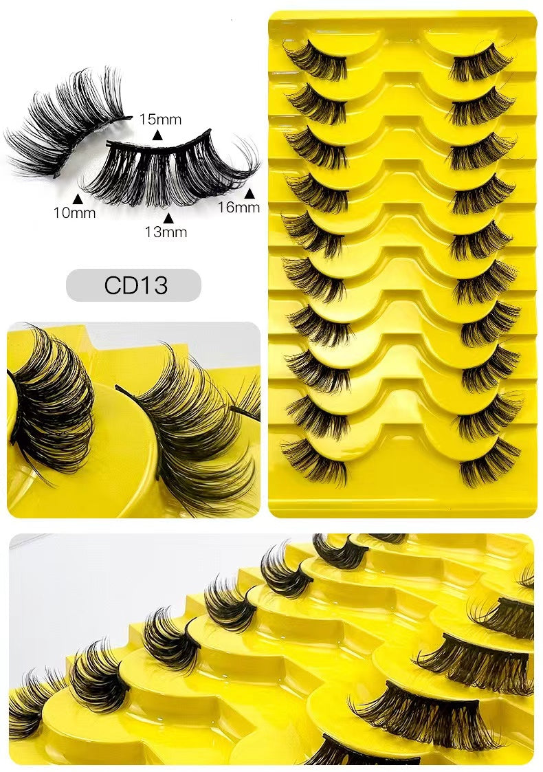 Cat Eyes - Half curl growth with thick false eyelashes